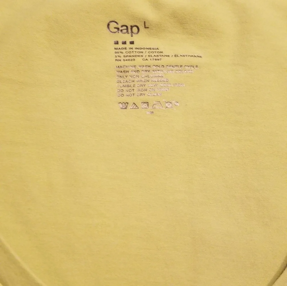 Gap Lime Green T-shirt Short Sleeve Large